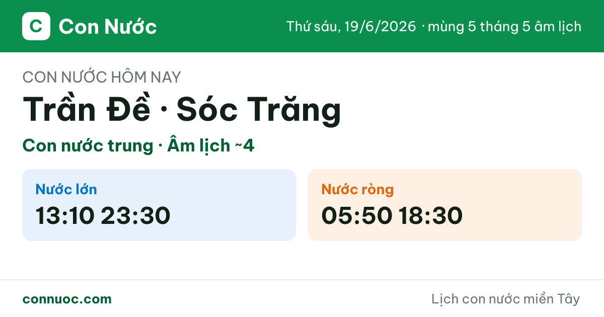🌊 Con nước Trần Đề