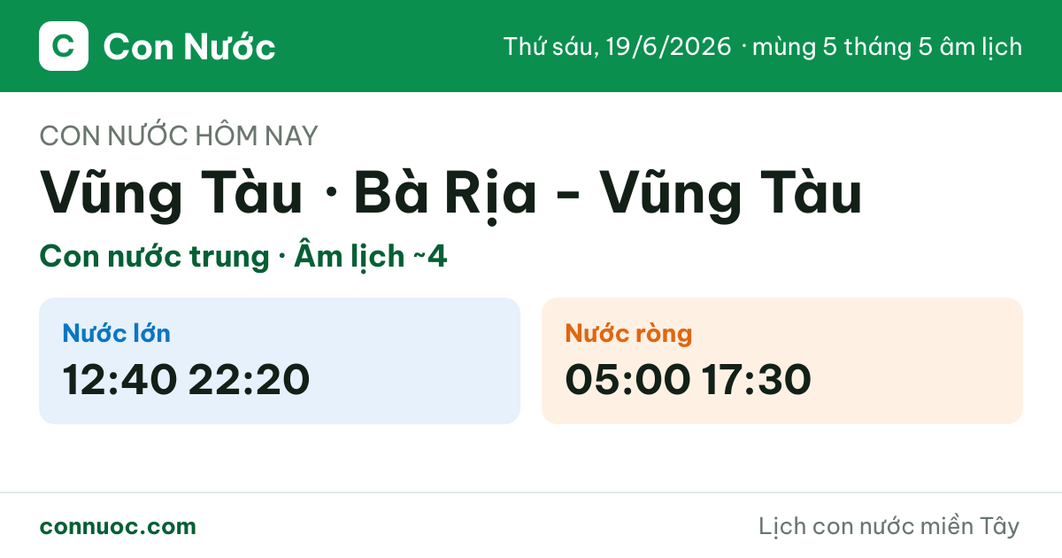 🌊 Con nước Vũng Tàu