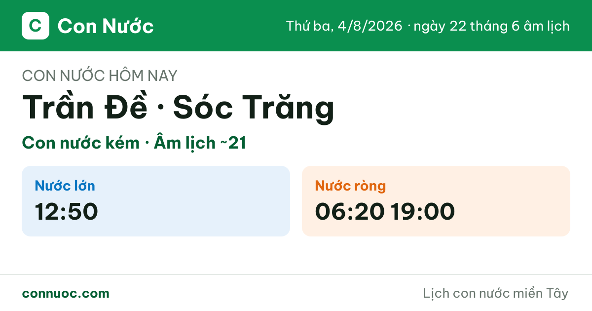 🌊 Con nước Trần Đề